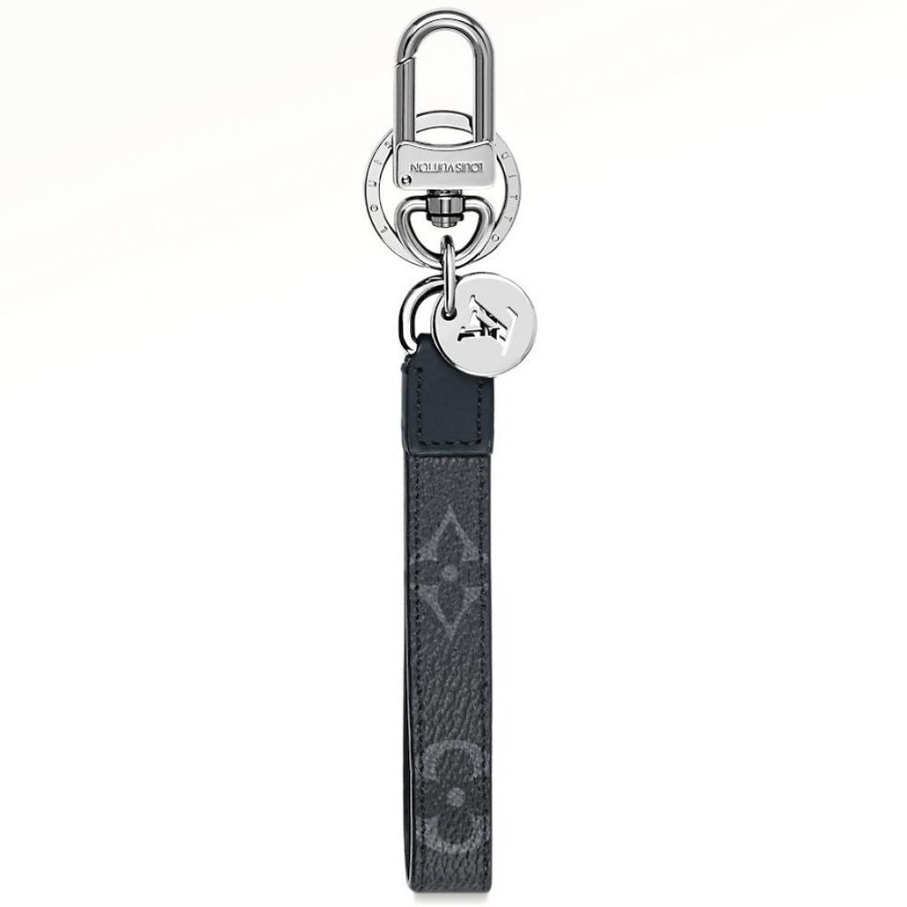 Louis Vuitton Dragonne Bag Charm & Key Holder, Monogram Eclipse - Like New